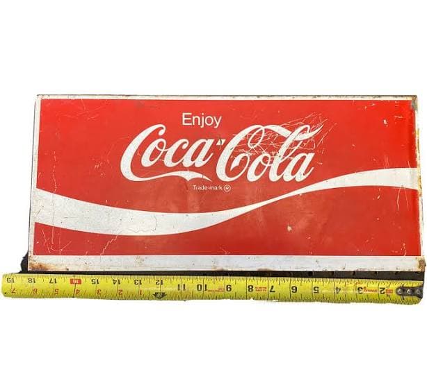 Coca-Cola Original Vintage Metal Rectangular Sign