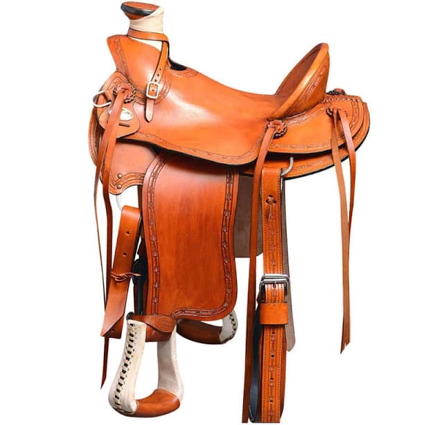 15 in Western Horse Wade Saddle Leather Ranch Roping Tan Hilason