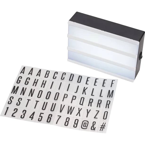 Customizable 60 Pcs. Cinema Light Box - Small White Black