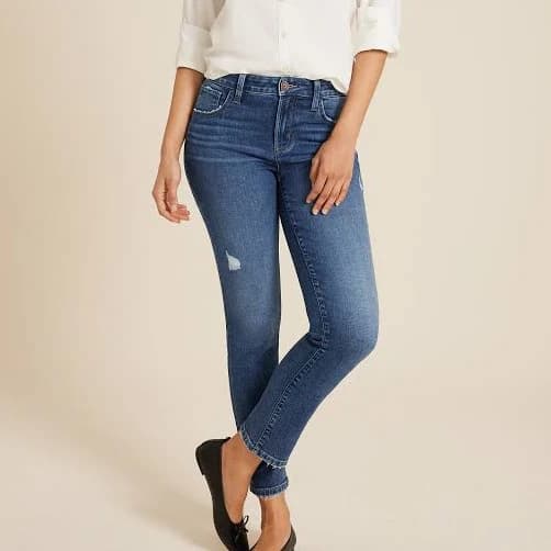 maurices Women's Mid Rise Slim Straight Jeans
