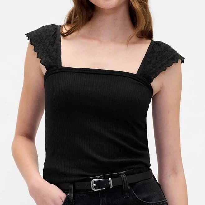 Gap Women's Modern Rib Flutter Tank Top