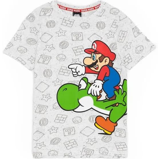 Vanilla Underground Boys Nintendo Super Mario and Yoshi Short Sleeved T-Shirt