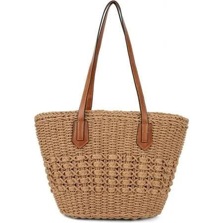 Women's sanzhen Straw Hobo Bag Woven Shoulder Bag Large Totes Summer Travel Beach Handbag Handmade Purse