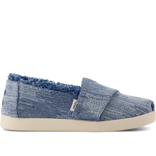 TOMS Kids Alpargata Classic Kids Shoe Dark Sky Textured Denim