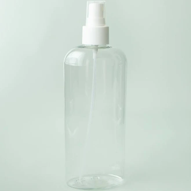8 oz Clear Bottle with White Pump Spray Cap