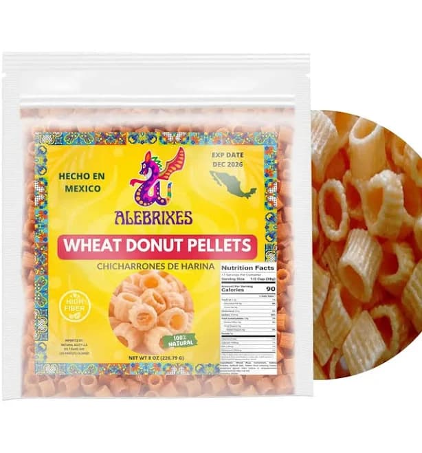 Alebrixes Mexican Wheat Donut Pellets 8oz |duritos Mexican Snack