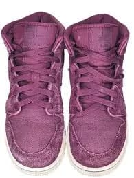 Nike Air Jordan Retro 1 Mid Basketball Sneakers 554725-625 Burgundy Youth 5.5y