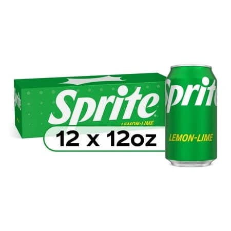 Sprite Lemon Lime Soda Pop, 12 fl oz, 12 Pack Cans, Size: 5
