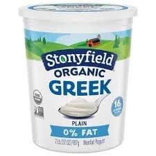 Stonyfield Organic Greek Nonfat Yogurt Plain