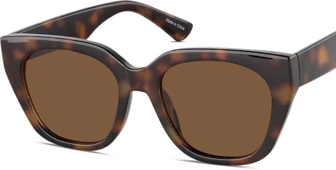 Zenni Women's Tortoiseshell Oval Sunglasses