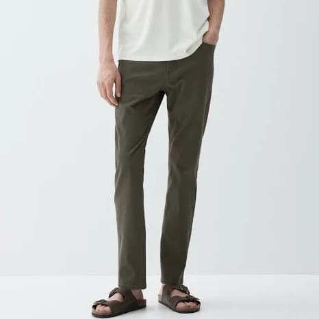H&M Men's Slim Fit Cotton Twill Pants