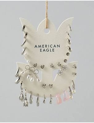 AE Women's Silver Earrings 18-Pack