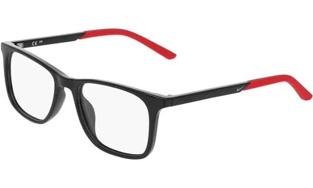 Nike 5071 Eyeglasses 006 - Black/University Red Men Rectangle - Prescription Eyeglasses (Rx) / Optical Frames