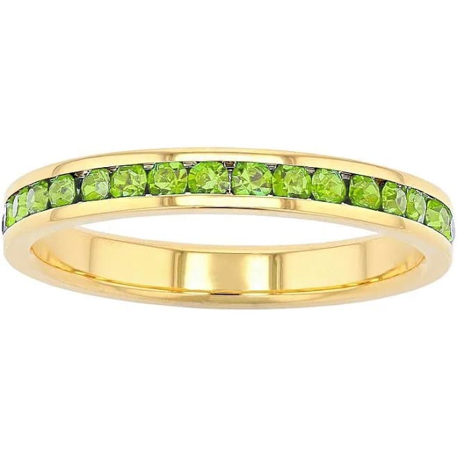 Traditions Jewelry Company 18K Gold over Sterling Silver Birthstone Eternity Ring