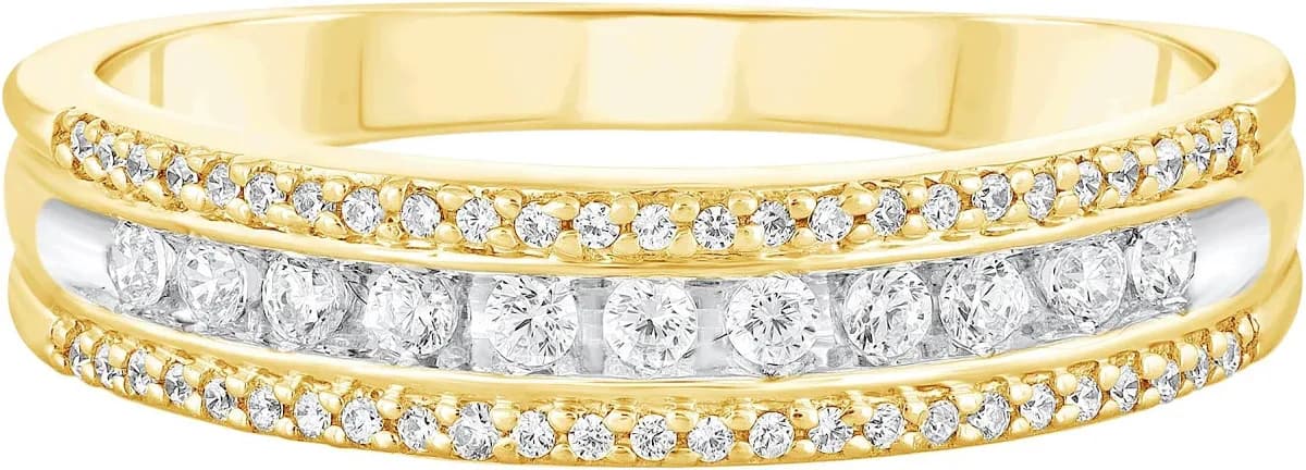 helzberg diamonds 1/4 ct. tw Diamond Wedding Band Ring 10K Gold