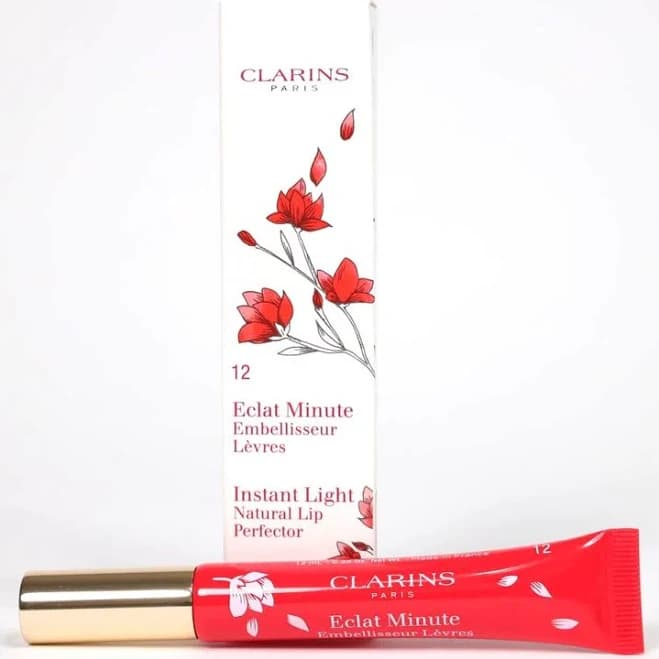 Clarins Instant Light Natural Lip Perfector - Red Shimmer - Full Size - NIB - New Beauty