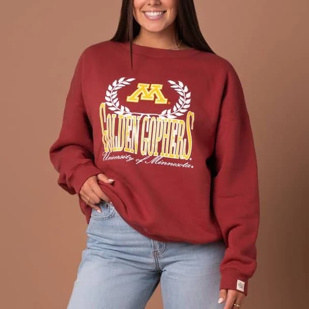 Minnesota Golden Gophers Women's Script Crew Sweatshirt