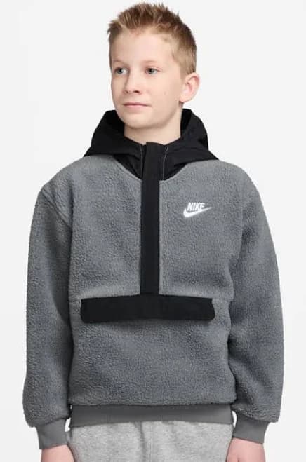 Nike Sportswear Club Fleece Big Kids' Loose 1/4-Zip Hoodie