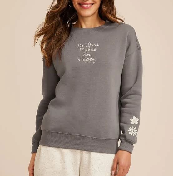 maurices Women's Embroidered Sweatshirt