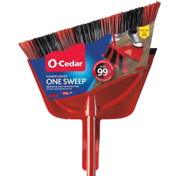 O-Cedar One Sweep Broom with Dustpan