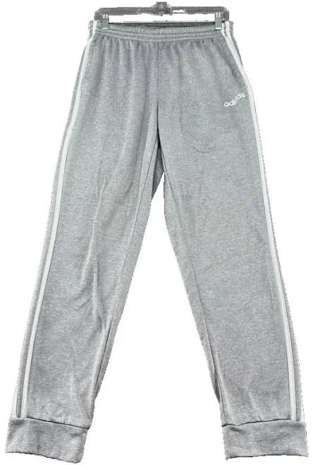 Adidas Mens 3 Stripe Fleece Jogger Sweatpants (grey/white, Medium)