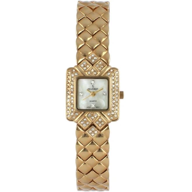 Peugeot Women's Square Bezel Swarovski Crystal Bracelet Watch