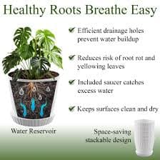 Remiawy 5.5 Inch Plant Pots, 6 Pack Flower Pots with Drainage Holes and Saucers, Thickened Plastic Planters for Indoor Outdoor Garden Plants, White - Walmart.com