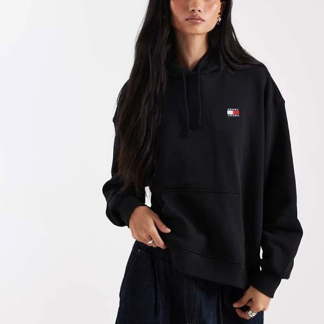 Girl Tommy Hilfiger Tommy Jeans boxy badge hoodie