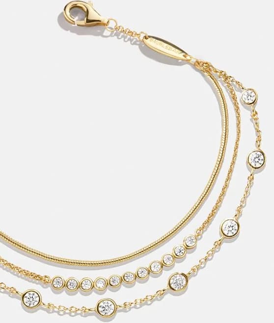 BaubleBar Selene 18K Gold Layered Bracelet
