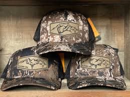 Game On Montes buck, bull and elk shed SnapBack trucker hat -Veil camo pattern