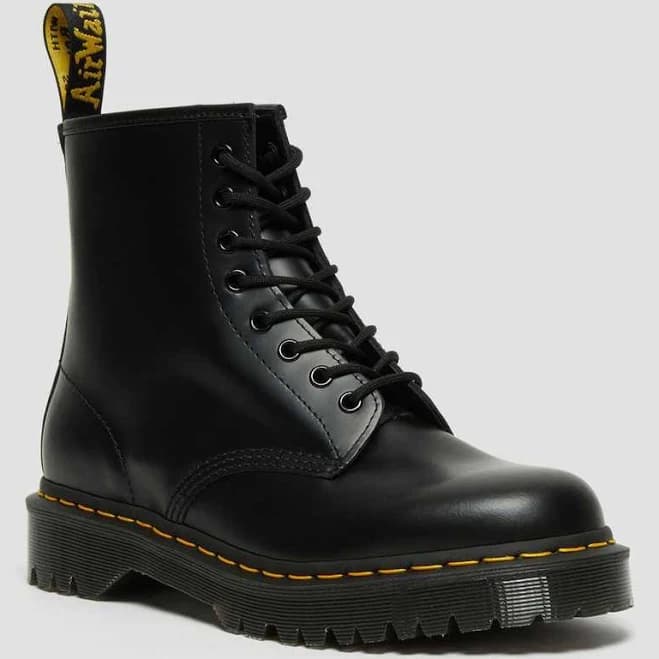 Dr. Martens, 1460 Bex Smooth Leather Platform Boots in Black, Size M 14 - School Shoes