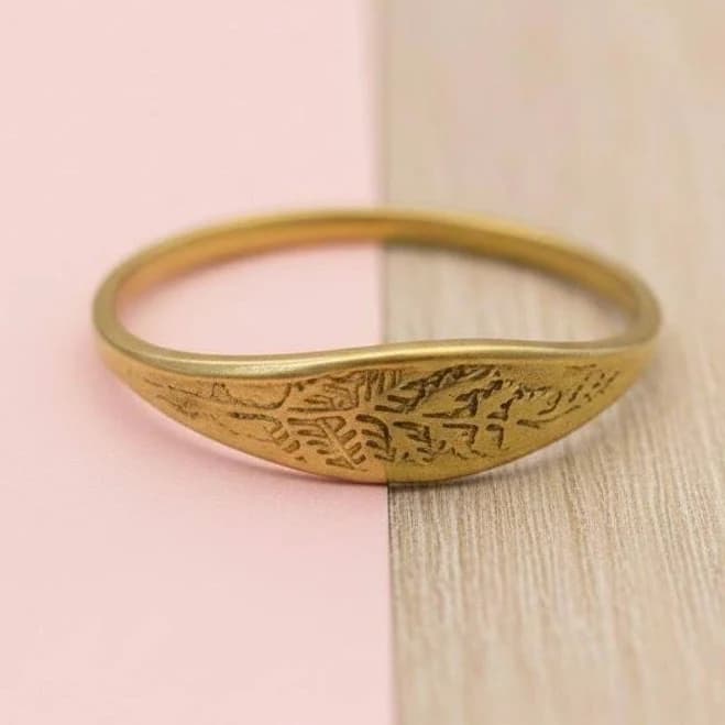 Minimalist Brass Band Ring