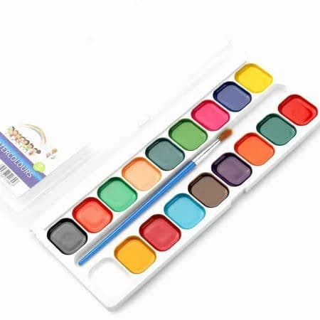 Watercolor Paint Set for Kids, 12 Colors 14 Colors 18 Colors Watercolors Paints with Paint Brush, Kids Watercolor Paint Set for Party Favor, Classroom