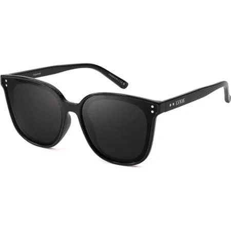Lvioe Women's Oversized Polarized Cat Eye Sunglasses