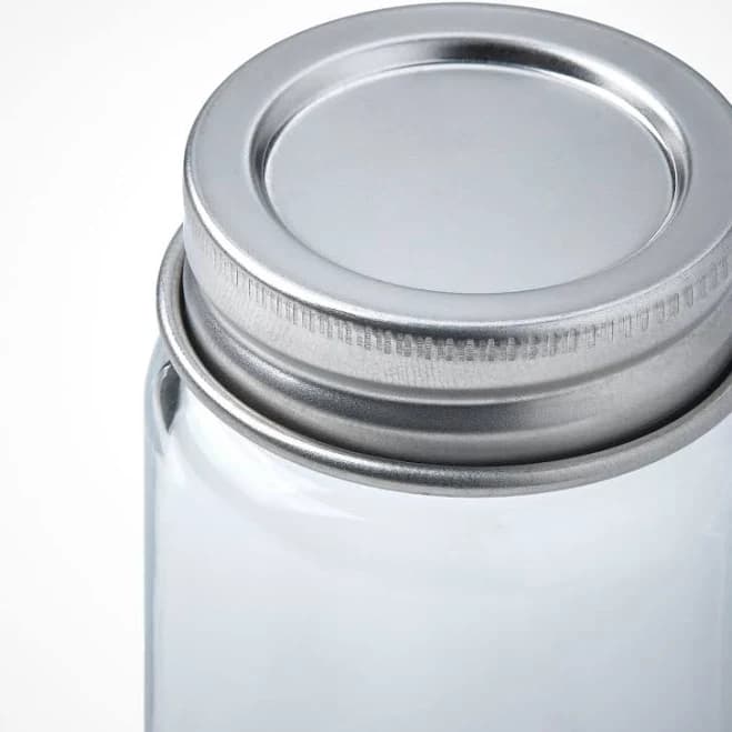 IKEA GULDFISK spice jar clear glass/stainless steel