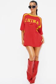 Team China Oversized Tee - Red | Fashion Nova