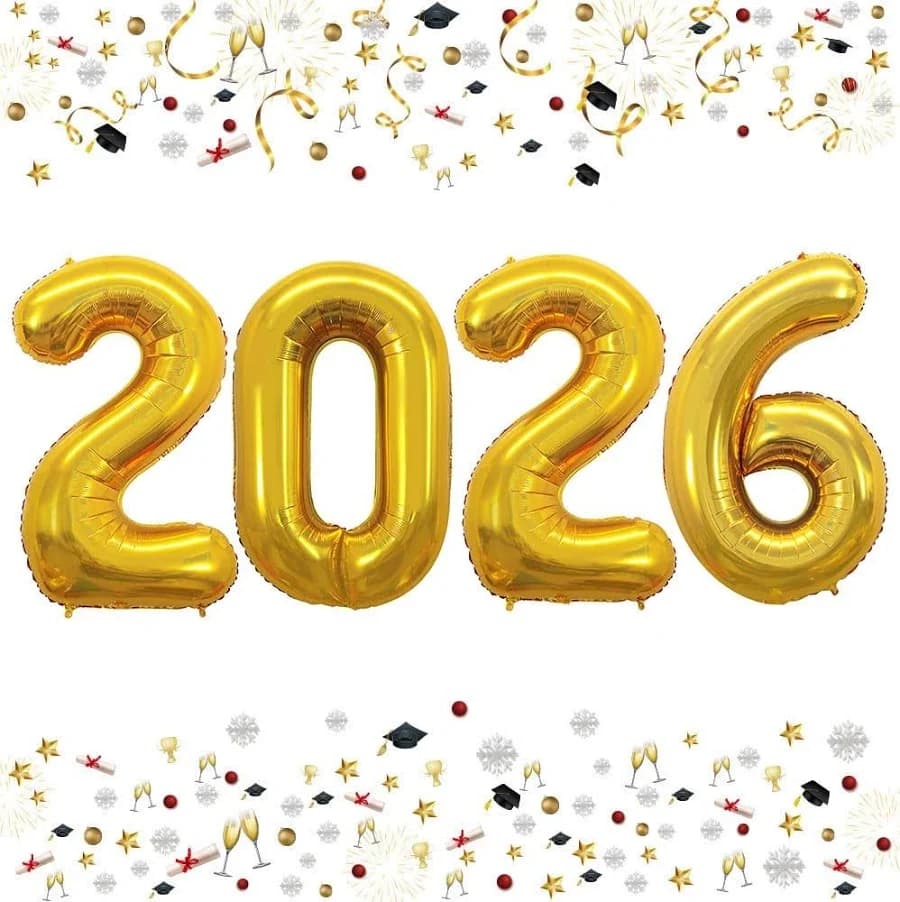 GOER 42 Inch Gold Foil Number Balloons