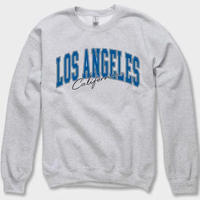 Los Angeles California Script Crewneck Sweatshirt