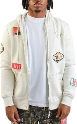 True Religion Men's Big T Patch Zip Hoodie