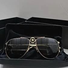 Versace Aviator Sunglasses Men Medusa Gold/Black