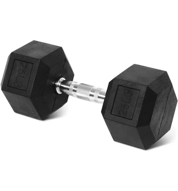 Balancefrom Rubber Encased Hex Dumbbells