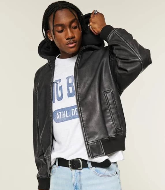 Men's Hollister Hooded Bomber Jacket