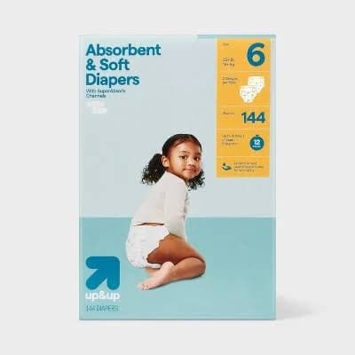 up&up Disposable Diapers Size 6 144 Count