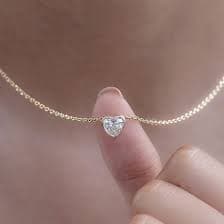 Heart Shaped Bezel Set Lab Diamond Pendant – Ouros Jewels