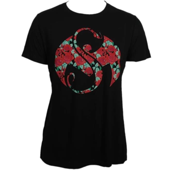 Gilden Ladies Snake and Bat Floral T-Shirt