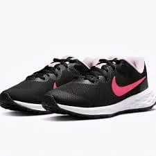 Nike Revolution 6 NN Black/Hyper Pink Girls' Size 6y– Running Shoes – New NO Box