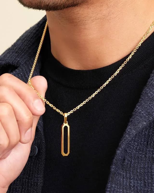 JAXXON Pillar Gold Men's Pendant Chain 3mm