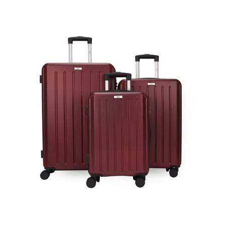 Mirage Noble ABS Hard Shell Lightweight 360 Dual Spinning Wheels Combo Lock 3 Piece Luggage Set