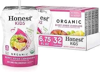 Organic Juice Drink, Berry Berry Good Lemonade, 6.75 Fl Oz Pouches (Pack of 32)