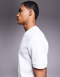 River Island slim fit scuba t-shirt in white | ASOS
